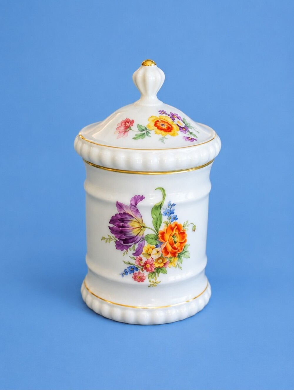 BAREUTHER WALDSASSEN Vintage Limited Edition Floral Porcelain Canister